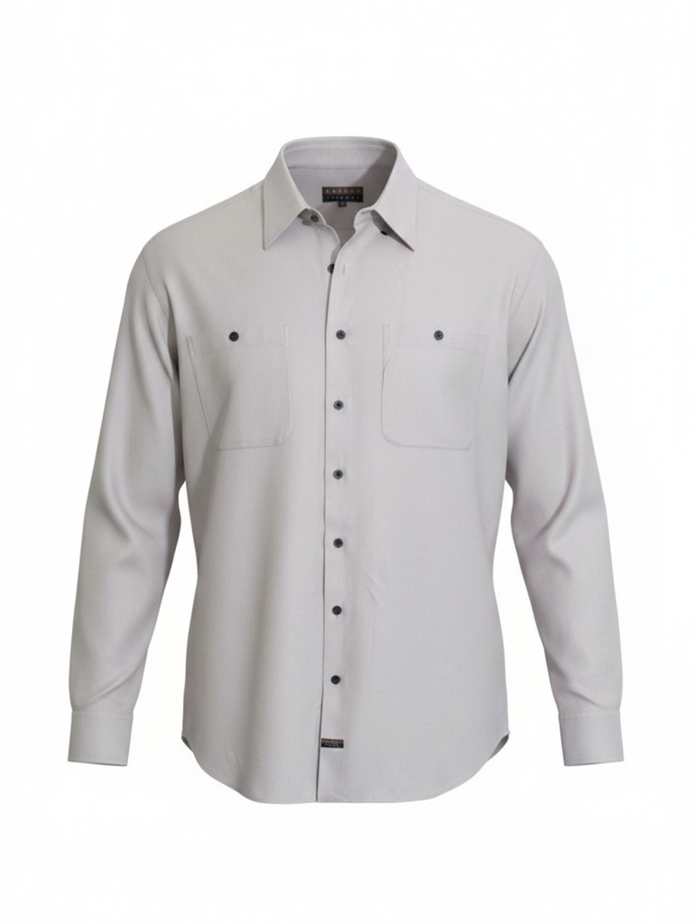 Robert Talbott Light Gray Long-Sleeve Dress Shirt